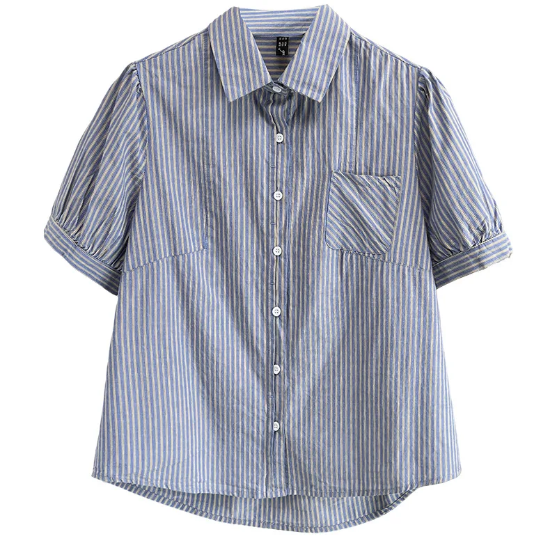 Новые летние блузки больших размеров, женская одежда, 100 кг, повседневная хлопковая рубашка с одним карманом и пышными рукавами, 2517
Новые летние блузки больших размеров, женская одежда, 100 кг, повседневная хлопковая рубашка с одним карманом и пышными рукавами, 2517