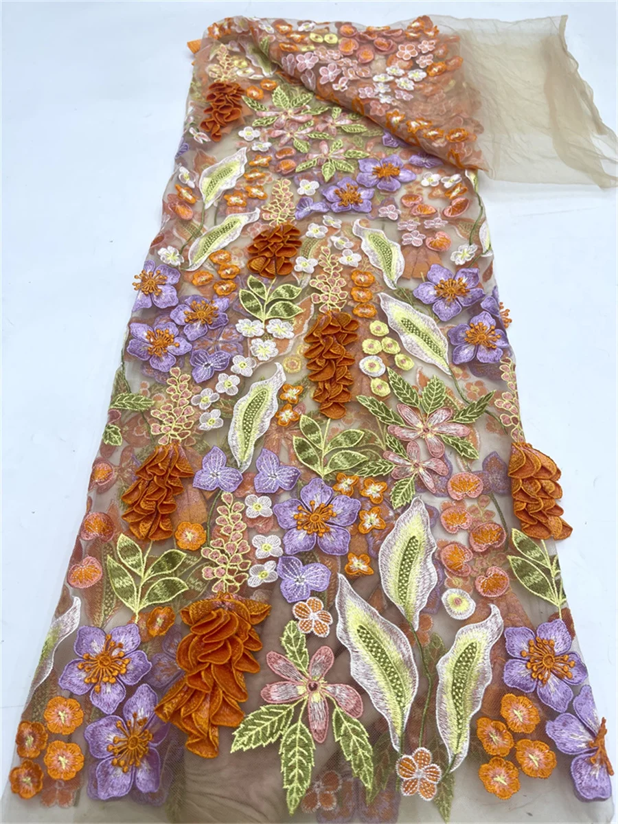 Purple African 3D Lace Fabric 5 Yards 2024 High Quality With Beads Embroidered French Nigerian Sequins Lace Fabric For Wedding
Purple African 3D Lace Fabric 5 Yards 2024 High Quality With Beads Embroidered French Nigerian Sequins Lace Fabric For Wedding
