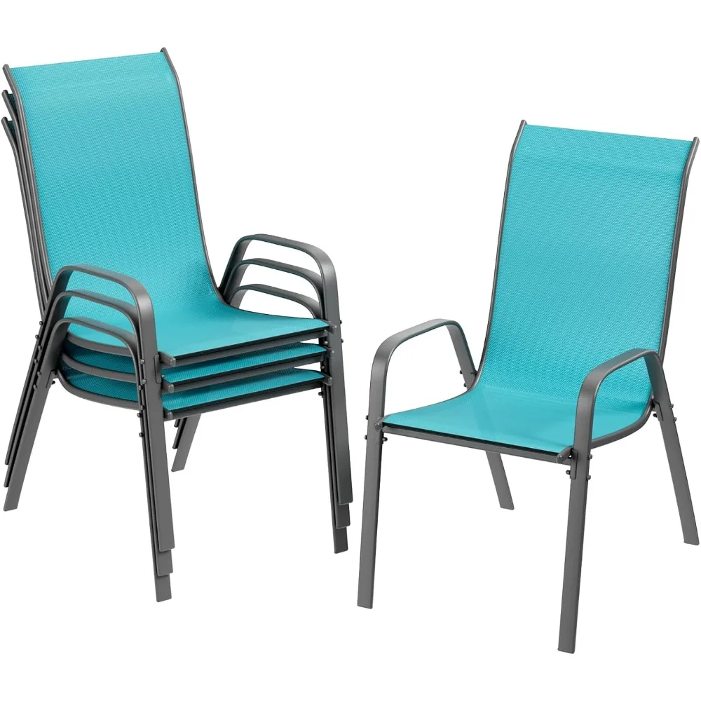 Patio Chairs, Stackable Textilene Outdoor Dining Furniture for All Weather, with 17.7″ Wide Seat & Metal Frame, for Garden, Bac
Patio Chairs, Stackable Textilene Outdoor Dining Furniture for All Weather, with 17.7″ Wide Seat & Metal Frame, for Garden, Bac