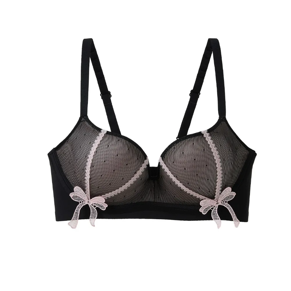 Fashion Lace Bow Wireless Deep V Bra Shockproof Close-fitting Push Up Underwear Anti-sagging Lingerie Seamless Bras Girls
Fashion Lace Bow Wireless Deep V Bra Shockproof Close-fitting Push Up Underwear Anti-sagging Lingerie Seamless Bras Girls
