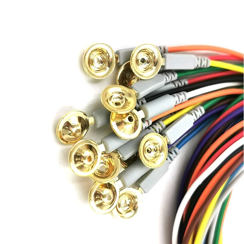 Hot Selling Neurofeedback Gold Plating EEG Electrodes and TPU Cable with Tensile Wire for Clinic EEG Machine or EEG Hat
Hot Selling Neurofeedback Gold Plating EEG Electrodes and TPU Cable with Tensile Wire for Clinic EEG Machine or EEG Hat