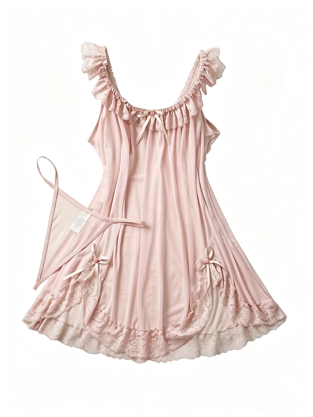 Sexy Contrast Lace and Mesh Babydoll Dress Woman Sexy Nightgown Round-neck Bra Thong Nightdress 2026
Sexy Contrast Lace and Mesh Babydoll Dress Woman Sexy Nightgown Round-neck Bra Thong Nightdress 2026