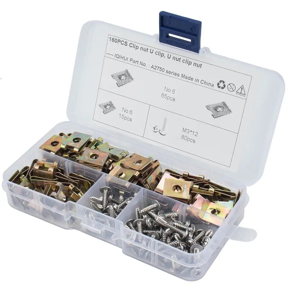 160 Pcs U-shaped Reed Screw Set High Elasticity Car Body Fasteners Easy Installation Bumper Fixing Securing Wires Cables Car
160 Pcs U-shaped Reed Screw Set High Elasticity Car Body Fasteners Easy Installation Bumper Fixing Securing Wires Cables Car