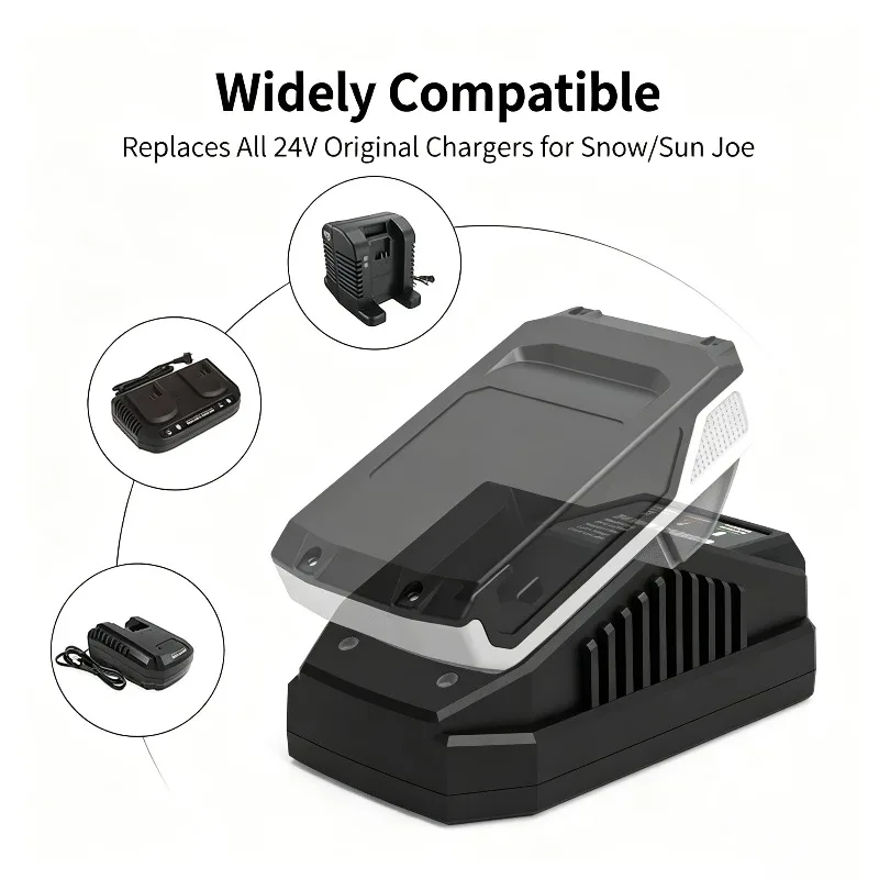 Portable Fast-charging Dock Lithium Battery Fast Charger Replacement Charger Compatible with For SNOW JOE 24V Lithium Batteries
Portable Fast-charging Dock Lithium Battery Fast Charger Replacement Charger Compatible with For SNOW JOE 24V Lithium Batteries