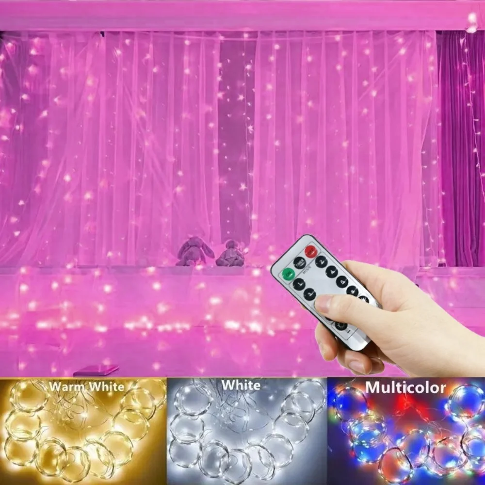 6/4/3m LED Curtain Garland USB Power Fairy Lights Festoon Ramadan Eid Mubarak Wedding Home Room Valentine's Day Decoration 2026
6/4/3m LED Curtain Garland USB Power Fairy Lights Festoon Ramadan Eid Mubarak Wedding Home Room Valentine's Day Decoration 2026