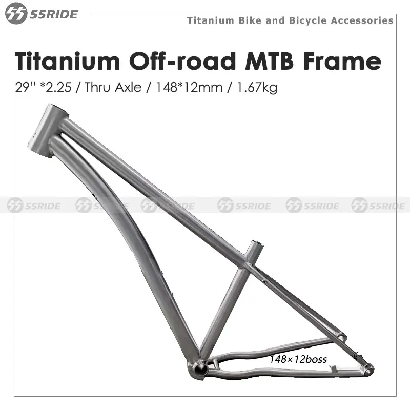 M5 Titanium Alloy XC Off-Road Mountain Bike Frame Thru Axle Tail Hook 29 Wheelset
M5 Titanium Alloy XC Off-Road Mountain Bike Frame Thru Axle Tail Hook 29 Wheelset