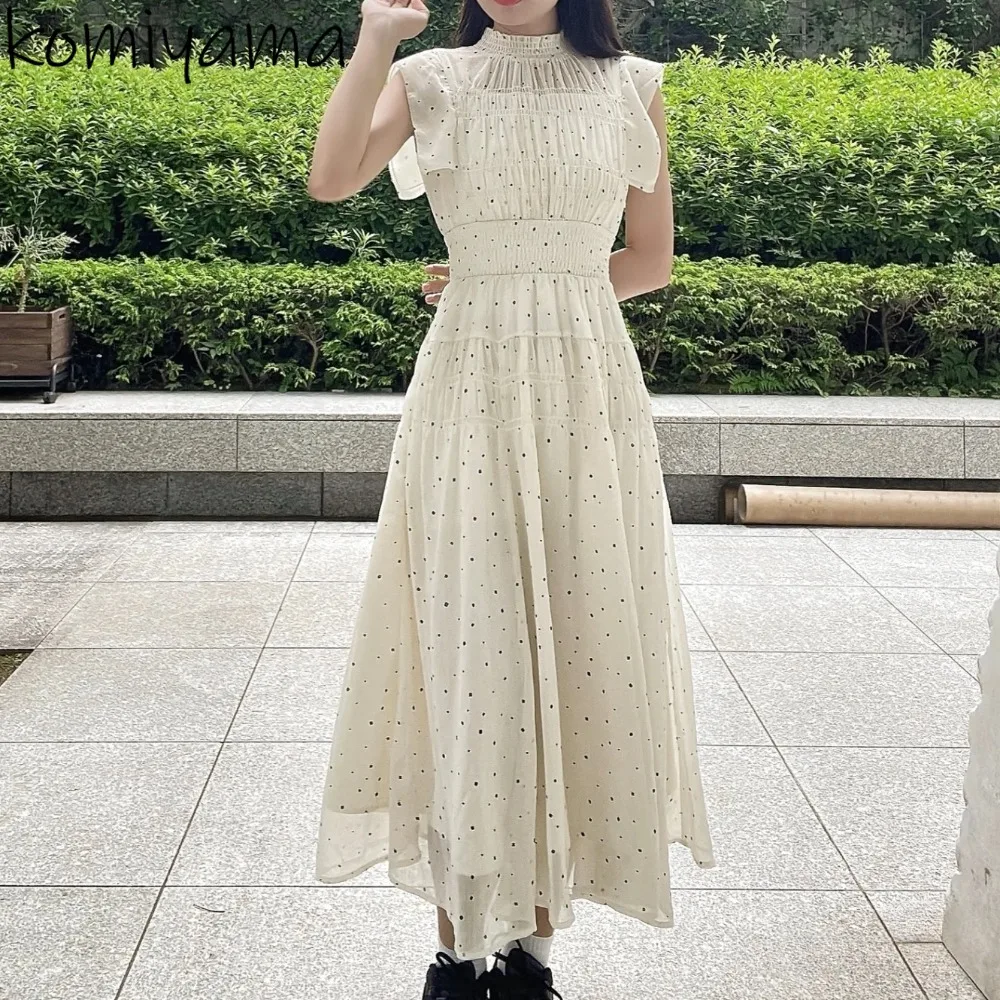Flying Sleeve Dresses Polka Dot Print Vestidos Japan New Lace-Up Dress High Waist Pleated Ropa De Mujer Stand Collar Vestido
Flying Sleeve Dresses Polka Dot Print Vestidos Japan New Lace-Up Dress High Waist Pleated Ropa De Mujer Stand Collar Vestido