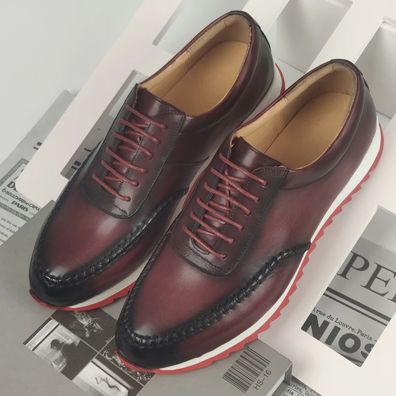 Luxury Brand Designer Men's Sneakers Original Genuine Leather Hand Painted Casual Business Social Shoes Male Outdoor Oxfords
Luxury Brand Designer Men's Sneakers Original Genuine Leather Hand Painted Casual Business Social Shoes Male Outdoor Oxfords