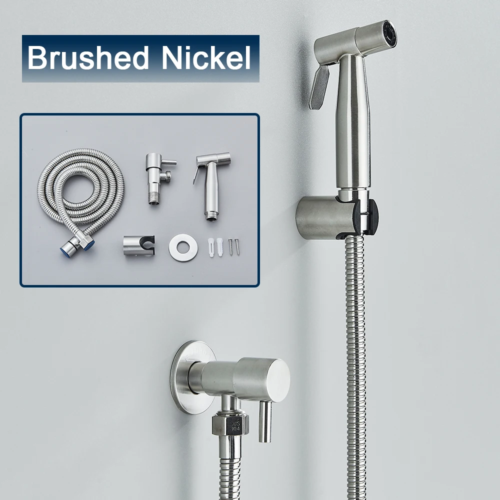 Black Single Cold Water Toilet Bidet Sprayer Faucet Bathroom Stainless Steel 304 Nickel Sprayer Bidet Wall Mounted Woman Cleaner
Black Single Cold Water Toilet Bidet Sprayer Faucet Bathroom Stainless Steel 304 Nickel Sprayer Bidet Wall Mounted Woman Cleaner