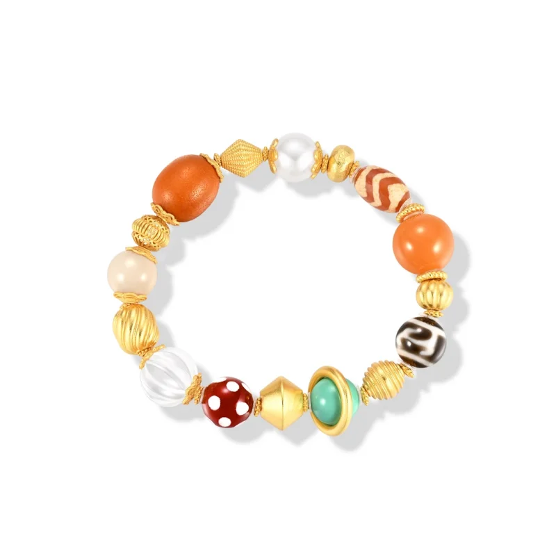 BELLUX браслет из серебра 925 пробы с синтетическим цирконом и желтым янтарным кристаллом геометрической формы, красочный браслет из бисера 
BELLUX браслет из серебра 925 пробы с синтетическим цирконом и желтым янтарным кристаллом геометрической формы, красочный браслет из бисера