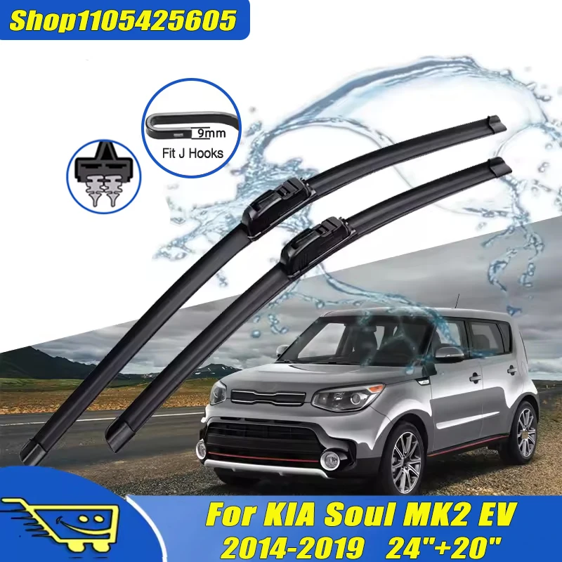 2Pcs 24"+20" Front Windshield Wiper Blades For KIA Soul MK2 EV 2014-2019 2015 2016 2017 2018 Quiet Durable Windscreen Wipers
2Pcs 24"+20" Front Windshield Wiper Blades For KIA Soul MK2 EV 2014-2019 2015 2016 2017 2018 Quiet Durable Windscreen Wipers