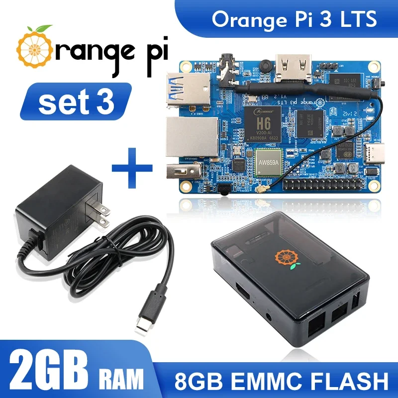 Orange Pi 3 LTS+Black Case+5V3A Type-C Power Supply Mini PC Tablet Computer Board
Orange Pi 3 LTS+Black Case+5V3A Type-C Power Supply Mini PC Tablet Computer Board
