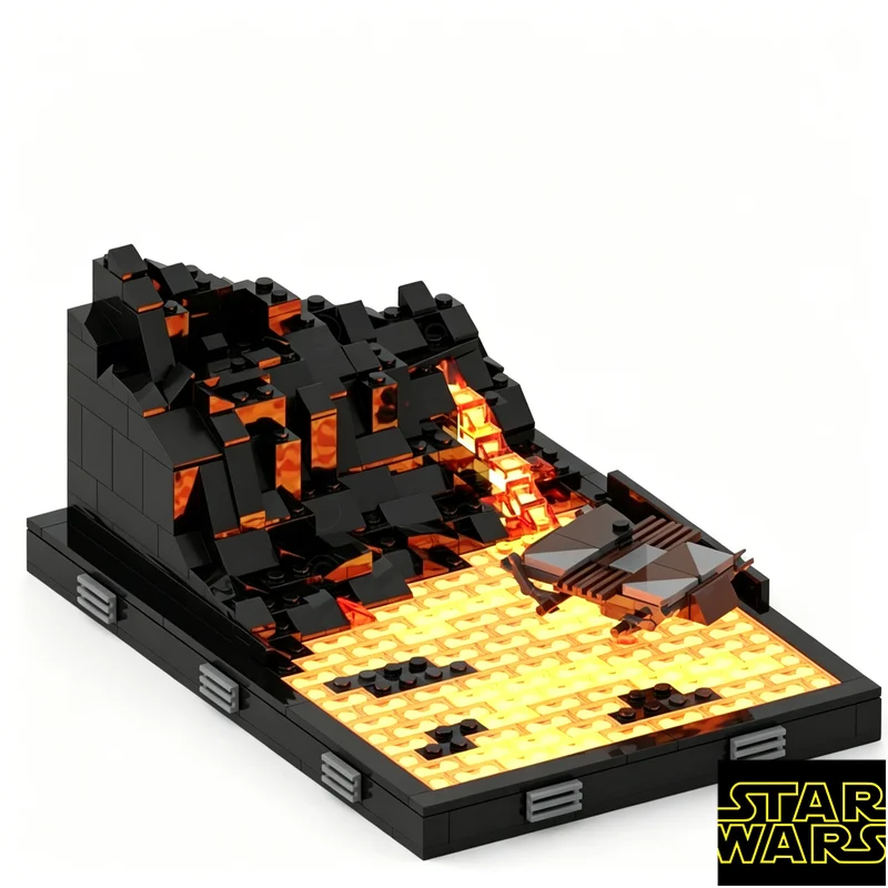 449pcs MOC Star Wars Battle of the Hero Diorama Mustafar The pinnacle of lightsaber duels Model Building Blocks Decoration
449pcs MOC Star Wars Battle of the Hero Diorama Mustafar The pinnacle of lightsaber duels Model Building Blocks Decoration
