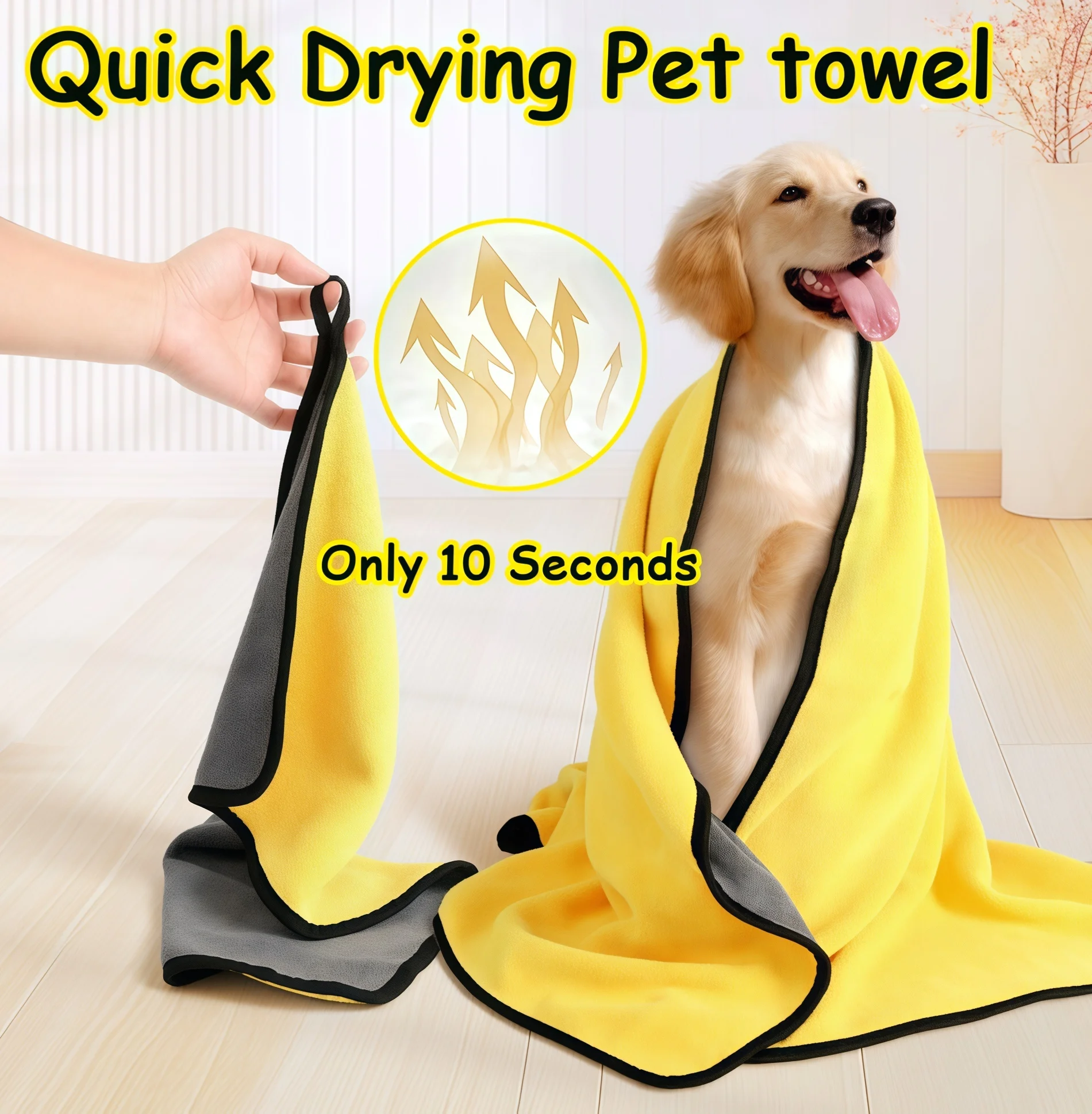 Quick-drying Pet Dog and Cat Towels Soft Fiber Towels Water-absorbent Bath Towel Convenient Pet Shop Cleaning Towel Pet Supplies
Quick-drying Pet Dog and Cat Towels Soft Fiber Towels Water-absorbent Bath Towel Convenient Pet Shop Cleaning Towel Pet Supplies