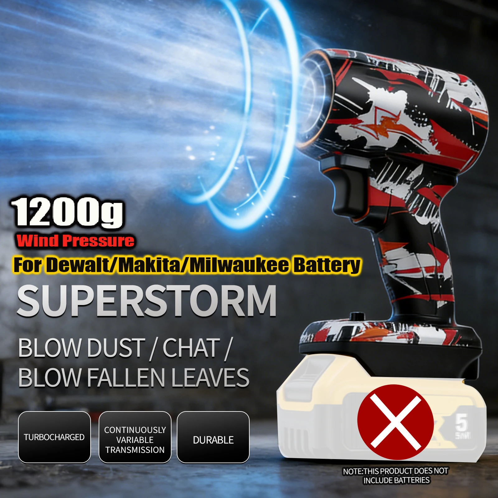 Super Storm Violent Turbo Fan 50MM Brushless Motor Turbo Fan Powerful Air Blower Snow & Leaf Blowers For Makita/Dewalt/Milwaukee
Super Storm Violent Turbo Fan 50MM Brushless Motor Turbo Fan Powerful Air Blower Snow & Leaf Blowers For Makita/Dewalt/Milwaukee