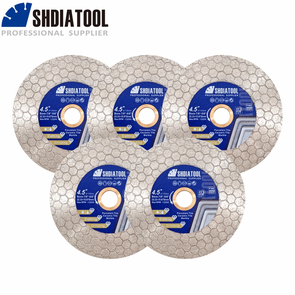SHDIATOOL 1/2/5 шт. двухсторонний алмазный отрезной диск диаметром 115 мм шестигранный сегмент керамическая пила 4,5 дюйма режущая пластина для мрамора и гранита
SHDIATOOL 1/2/5 шт. двухсторонний алмазный отрезной диск диаметром 115 мм шестигранный сегмент керамическая пила 4,5 дюйма режущая пластина для мрамора и гранита