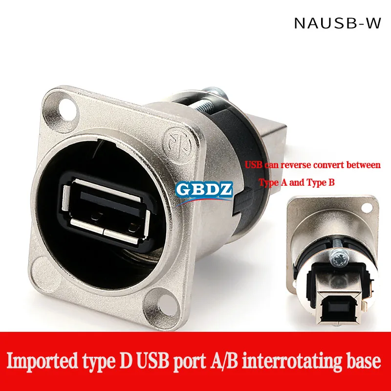 Reversible USB 2.0 Changer (Type A & B) NAUSB-W D-shape Housing Dock Multimedia Date cable Chassis Connector Adapter
Reversible USB 2.0 Changer (Type A & B) NAUSB-W D-shape Housing Dock Multimedia Date cable Chassis Connector Adapter