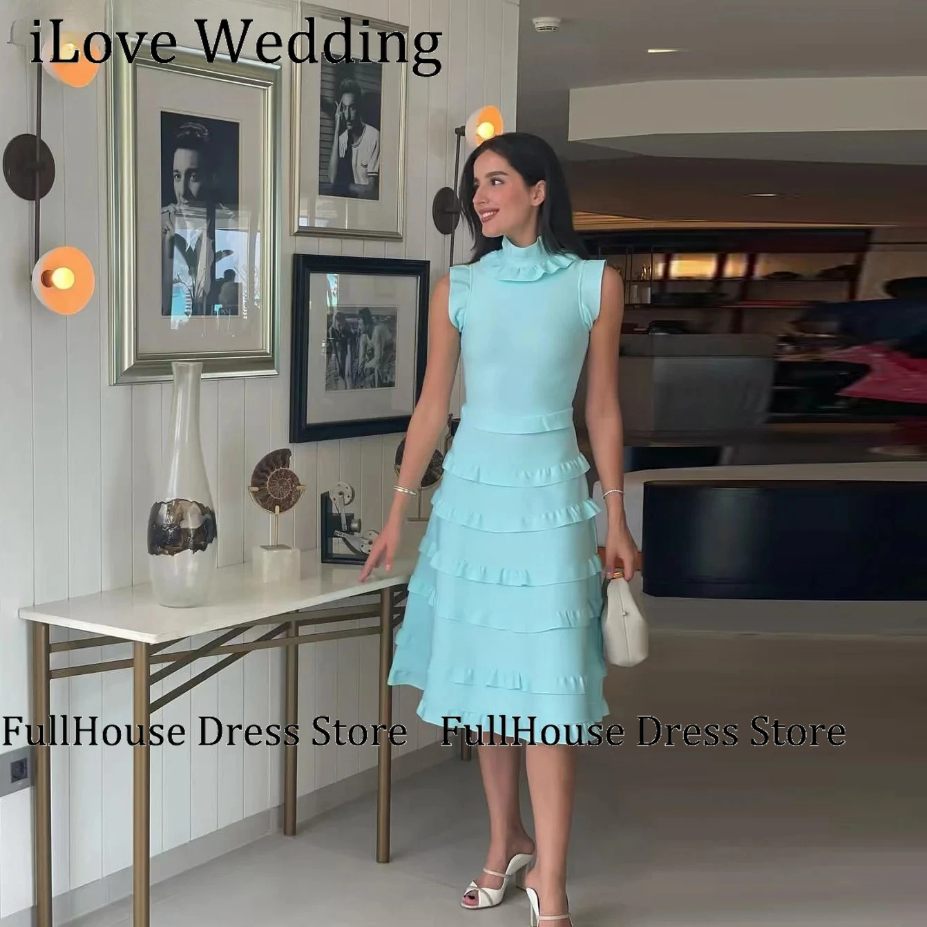 Classic Custom Made Summer Evening Dresses Sky Blue Sleeveless Tiered Ruffles A Line Formal Birthday Party Gowns For Women
Classic Custom Made Summer Evening Dresses Sky Blue Sleeveless Tiered Ruffles A Line Formal Birthday Party Gowns For Women