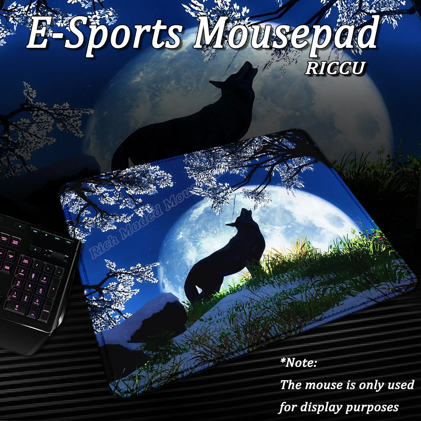 Moonlight Wolf Mouse Pad Gaming Accessories Keyboard Pad Computer Office Deskmat Gamer Mousepad Rubber Anti-slip Cool Table Mat
Moonlight Wolf Mouse Pad Gaming Accessories Keyboard Pad Computer Office Deskmat Gamer Mousepad Rubber Anti-slip Cool Table Mat