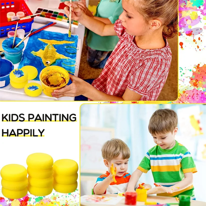 60 Piece Yellow Painting Sponge, 3In Watercolor Synthetic Sponge Artist Sponge For Watercolor,Crafts,Pottery 
60 Piece Yellow Painting Sponge, 3In Watercolor Synthetic Sponge Artist Sponge For Watercolor,Crafts,Pottery