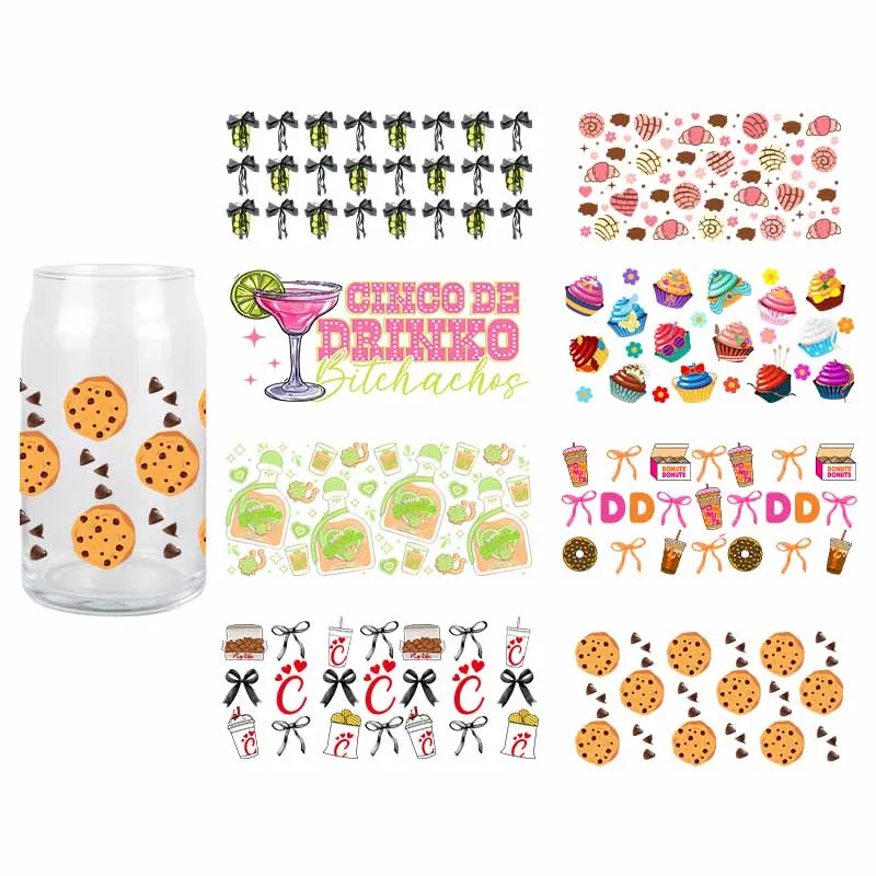 UV DTF Snacks Drink Transfer Sticker Wraps Sticker Wraps Cup Libbey Glass Cup Durable Scratch Resistant Decals DIY
UV DTF Snacks Drink Transfer Sticker Wraps Sticker Wraps Cup Libbey Glass Cup Durable Scratch Resistant Decals DIY