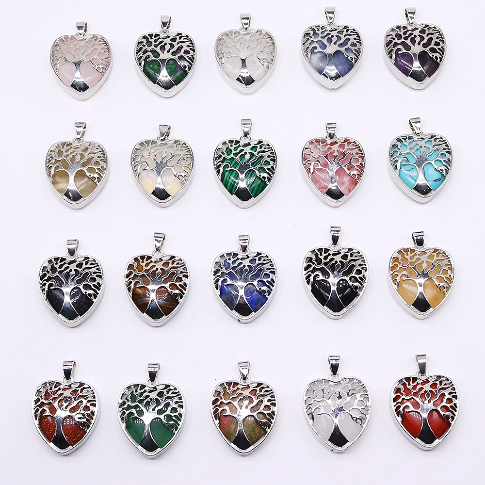 Natural Stone Pendant Quartz Crystal Lapis Reiki Tree of Life Heart Alloy Charms for Jewelry Making DIY Necklace Amulet Pendulum
Natural Stone Pendant Quartz Crystal Lapis Reiki Tree of Life Heart Alloy Charms for Jewelry Making DIY Necklace Amulet Pendulum
