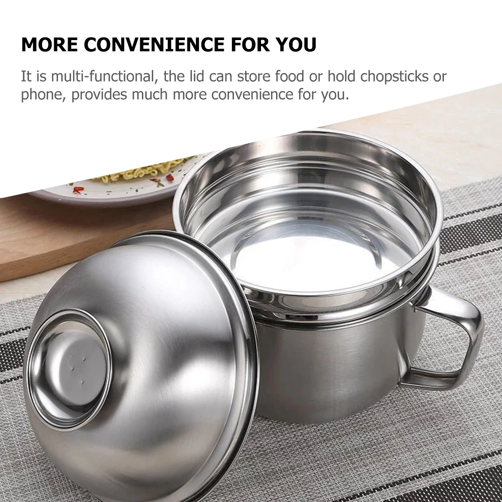 Stainless Steel Double Layer Ramen Bowl Multifunctional Portable Food Container Reusable Lunch Supply Household
Stainless Steel Double Layer Ramen Bowl Multifunctional Portable Food Container Reusable Lunch Supply Household