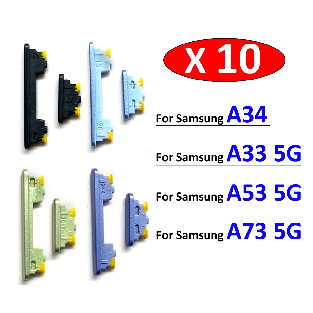 10 шт., кнопка питания + Боковая кнопка громкости для Samsung A33 A34 A53 A73, детали для замены
10 шт., кнопка питания + Боковая кнопка громкости для Samsung A33 A34 A53 A73, детали для замены