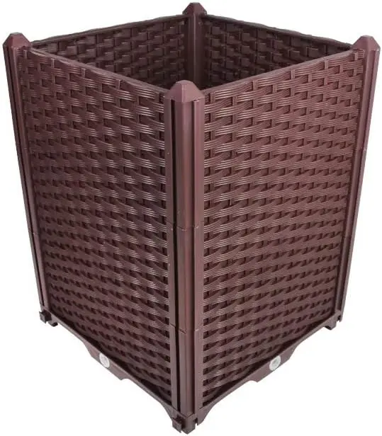 Square Raised Garden Bed Kit Indoor Outdoor Plastic Planter Grow Box for Fresh Vegetables, Herbs, Flowers & Succulents, Brown, 1
Square Raised Garden Bed Kit Indoor Outdoor Plastic Planter Grow Box for Fresh Vegetables, Herbs, Flowers & Succulents, Brown, 1