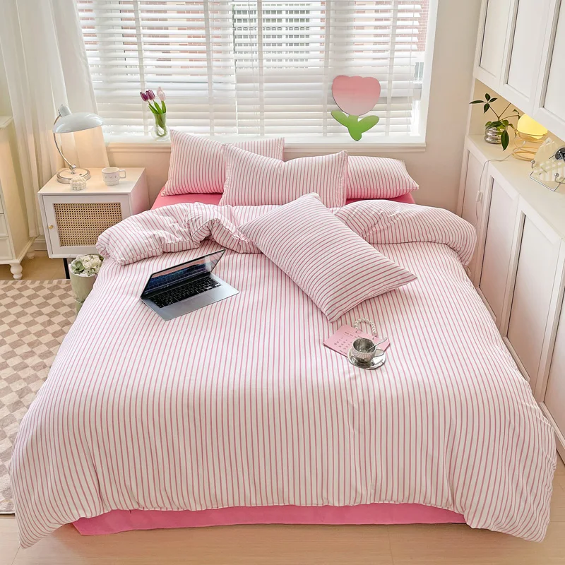 Ins Bedding Set with Pillowcase bed sheet Single Full Size Bed Linen Duvet Cover Set Queen/King Double Comforter Cover
Ins Bedding Set with Pillowcase bed sheet Single Full Size Bed Linen Duvet Cover Set Queen/King Double Comforter Cover