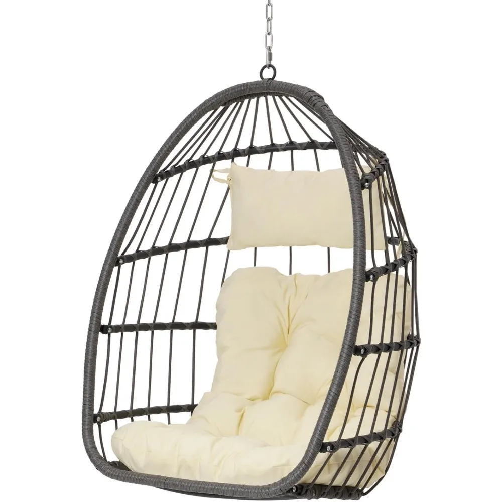 Hanging Egg Chair Swing Egg Chair Without Stand Indoor Outdoor Wicker Rattan Patio Basket Hanging Chair with Water Resistant
Hanging Egg Chair Swing Egg Chair Without Stand Indoor Outdoor Wicker Rattan Patio Basket Hanging Chair with Water Resistant