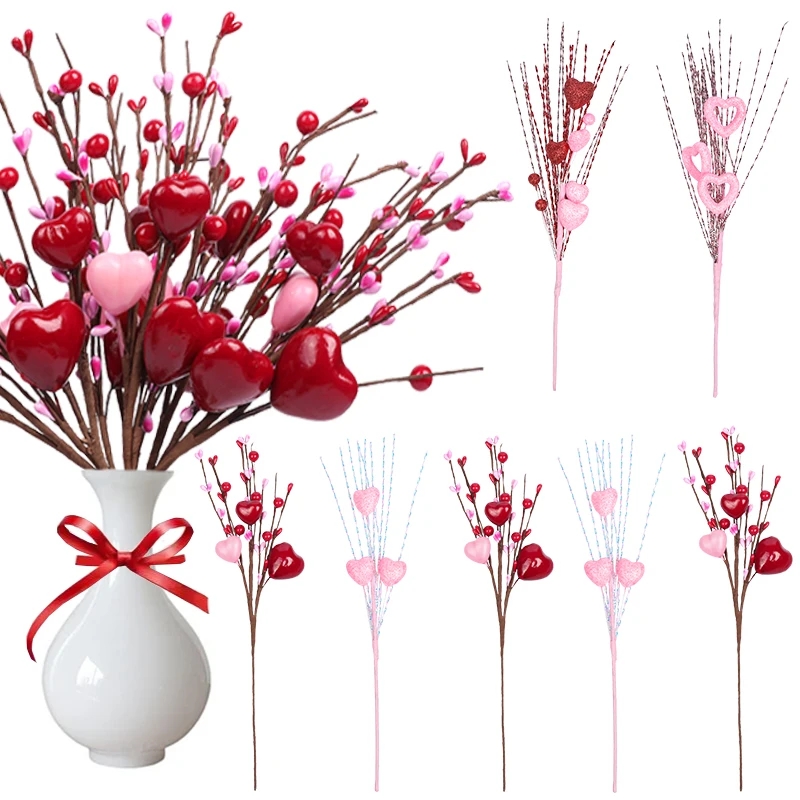 Artificial Heart Berry Flower Stem Branches Picks DIY Vase Home Table Decor Valentines Day Birthday Wedding Party Decoration
Artificial Heart Berry Flower Stem Branches Picks DIY Vase Home Table Decor Valentines Day Birthday Wedding Party Decoration