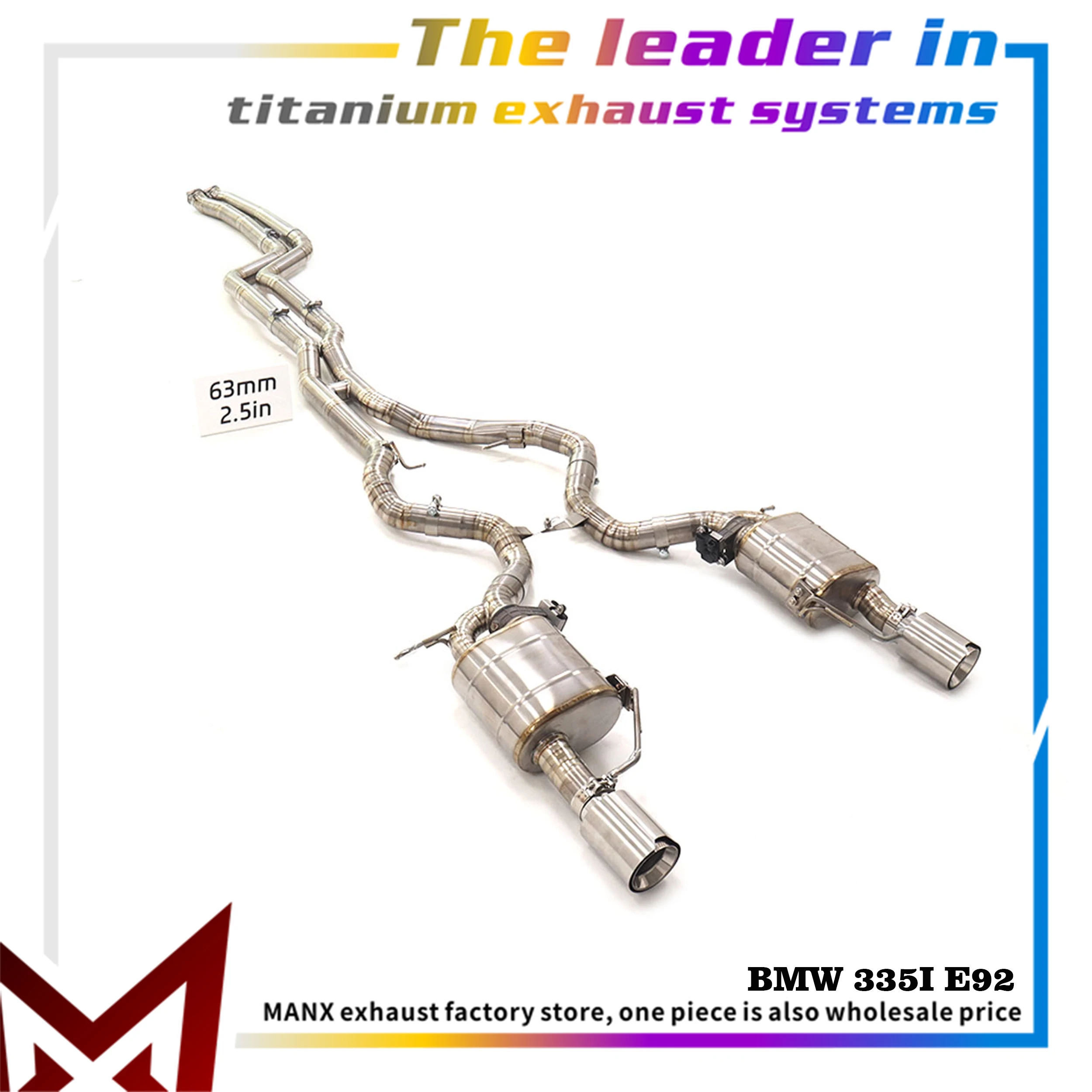 Suitable For BMW 335i E92 Titanium Alloy Automobile Exhaust Catback High-performance Automobile Exhaust Parts 
Suitable For BMW 335i E92 Titanium Alloy Automobile Exhaust Catback High-performance Automobile Exhaust Parts