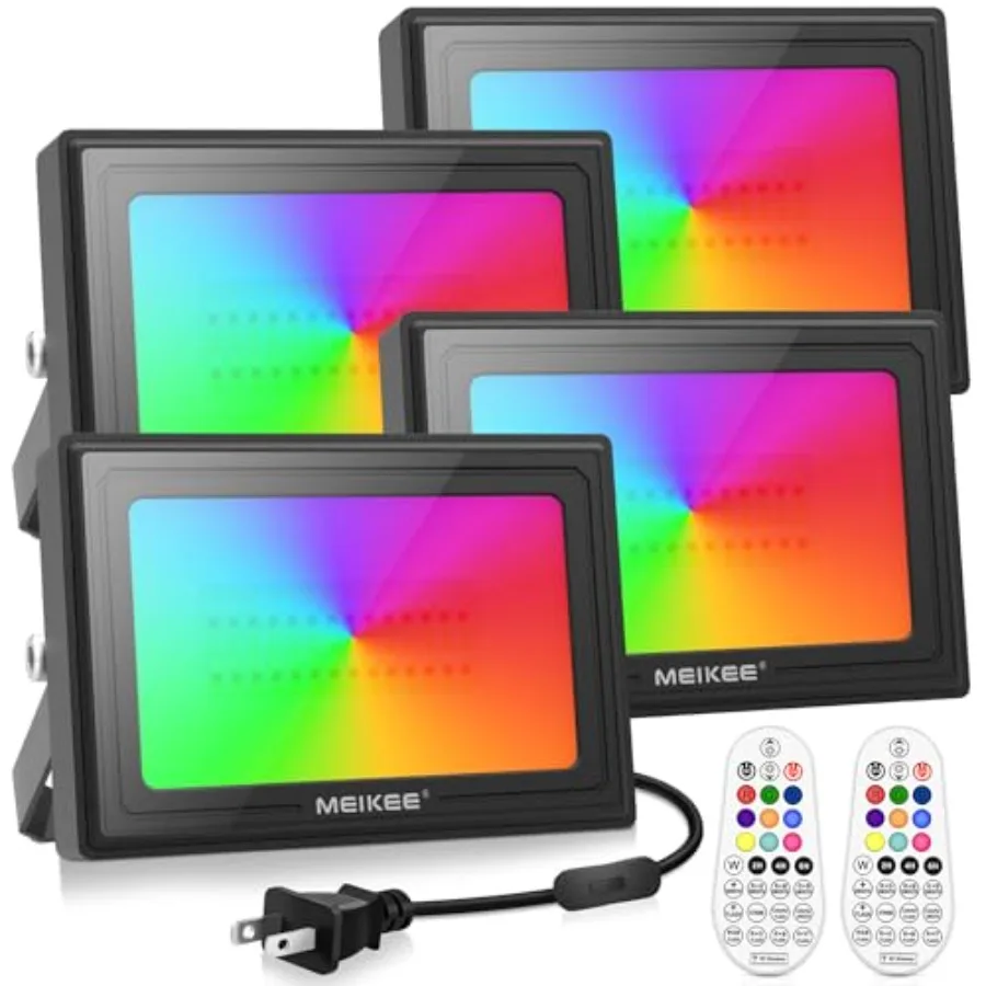 25W RGB LED Flood Lights Outdoor 2500LM 250W Equivalent RGB Color Changing Flood Lighting with Plug IP66 Waterproof Wall Stage
25W RGB LED Flood Lights Outdoor 2500LM 250W Equivalent RGB Color Changing Flood Lighting with Plug IP66 Waterproof Wall Stage