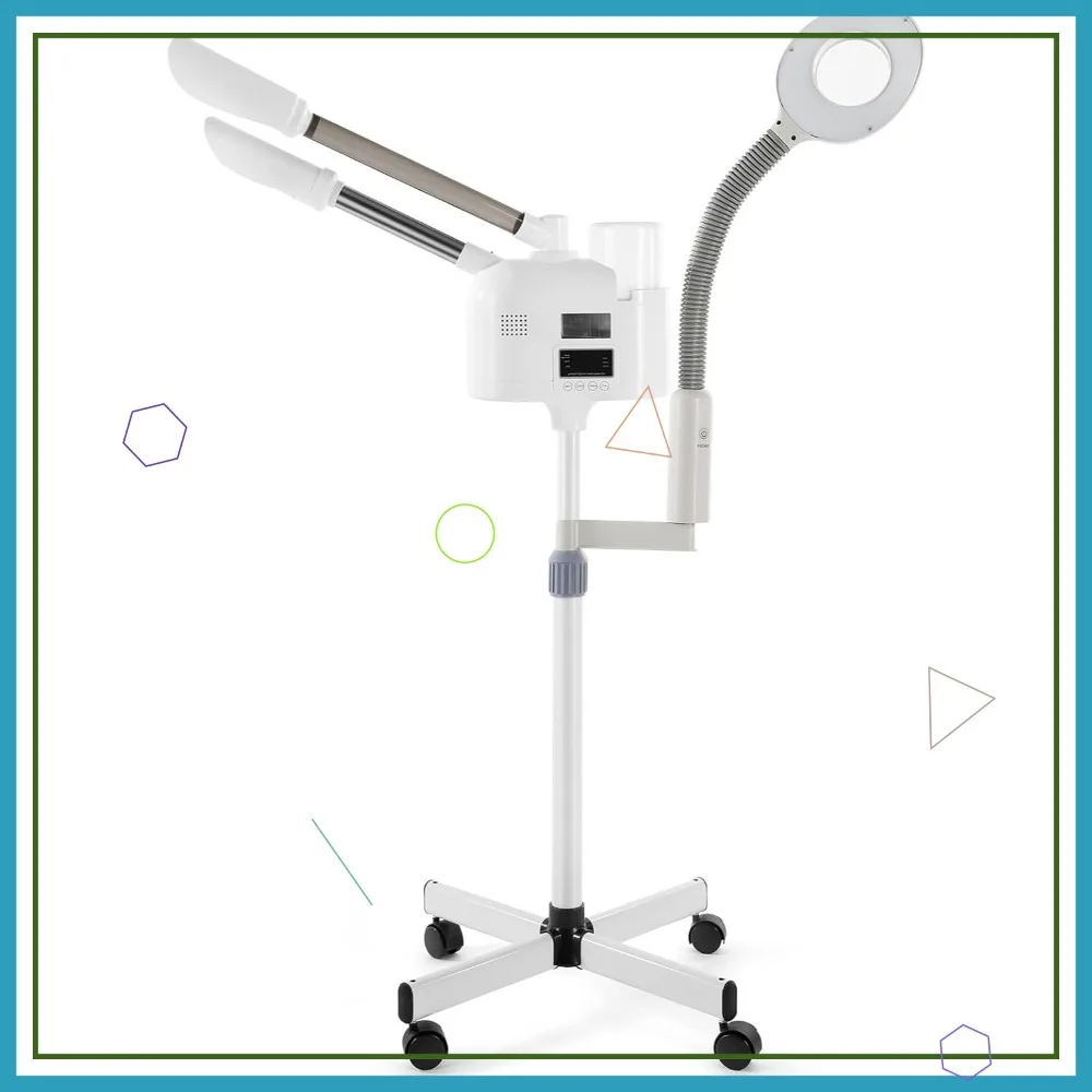 3-in-1 Professional Facial Steamer with Hot & Cold Nozzle, 5X LED Magnifying Lamp for Home or Salon Use
3-in-1 Professional Facial Steamer with Hot & Cold Nozzle, 5X LED Magnifying Lamp for Home or Salon Use