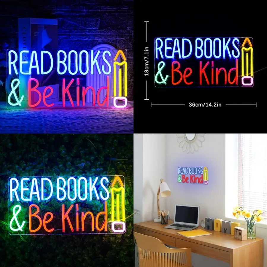 Read Books And Be Kind Neon Sign Pencil Neon Light Student LED Neon Light Neon Light Up Sign Suitable for Classroom Bookstore L
Read Books And Be Kind Neon Sign Pencil Neon Light Student LED Neon Light Neon Light Up Sign Suitable for Classroom Bookstore L