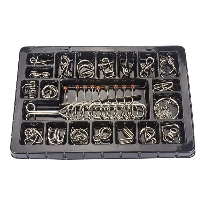 Набор развернутых игрушек из 20/18/25/28/30/40/50 шт., интеллектуальные металлические удобные материалы, металлический 3D-пазл, развивающий интеллект 
Набор развернутых игрушек из 20/18/25/28/30/40/50 шт., интеллектуальные металлические удобные материалы, металлический 3D-пазл, развивающий интеллект