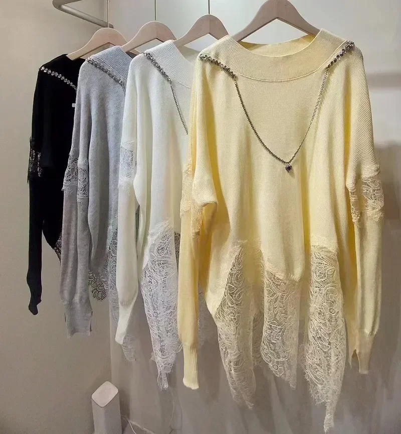 New Hot Sale Sweaters & Pullovers 2023 Autumn Winter Long Jumpers Ladies Lace Embroidery Patchwork Long Sleeve Knitted Pullover
New Hot Sale Sweaters & Pullovers 2023 Autumn Winter Long Jumpers Ladies Lace Embroidery Patchwork Long Sleeve Knitted Pullover