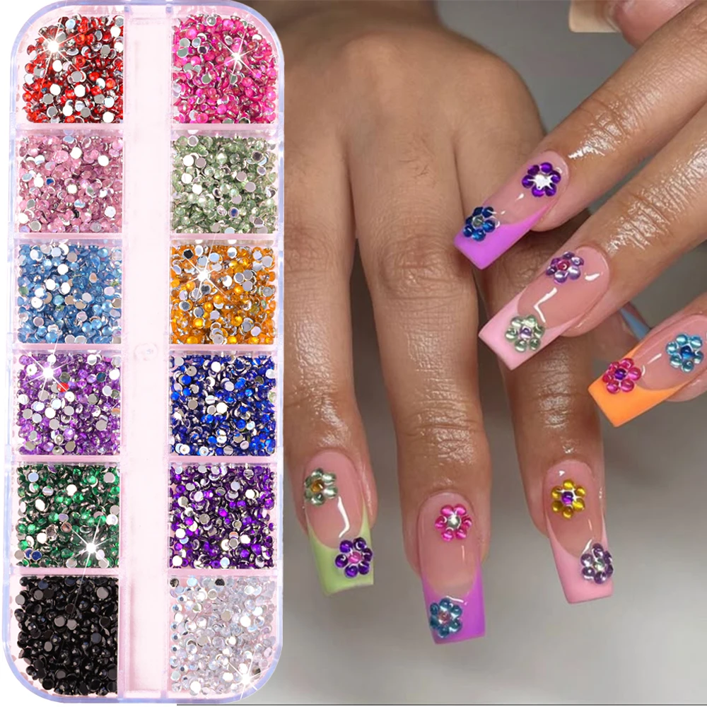 12Grids 2mm Mini Colorful Crystal Nail Art Rhinestones 3D Shimmering Acrylic Flatback Glitter Diamond Luxury Gemstones Nail Deco
12Grids 2mm Mini Colorful Crystal Nail Art Rhinestones 3D Shimmering Acrylic Flatback Glitter Diamond Luxury Gemstones Nail Deco