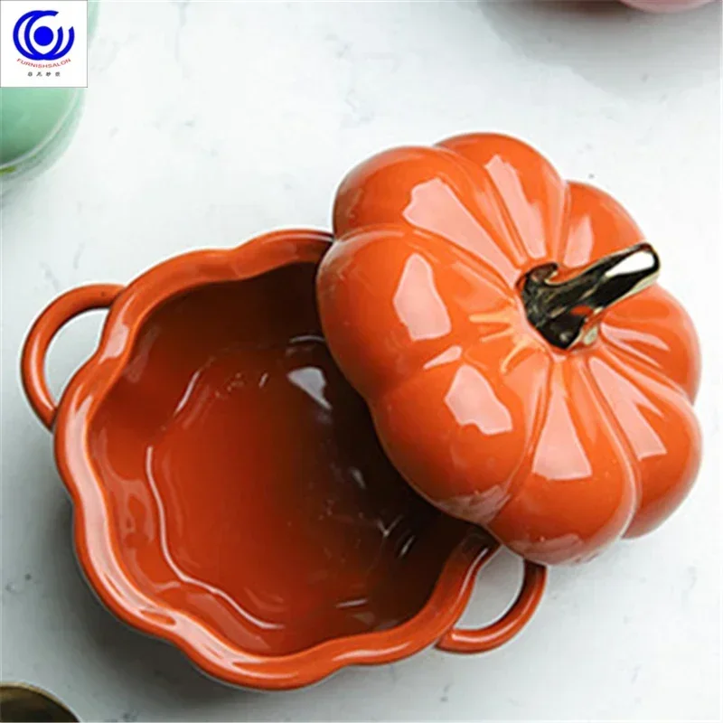 Non-porcelain Creative Cute Pumpkin Soup Cup With Lid Baking
Non-porcelain Creative Cute Pumpkin Soup Cup With Lid Baking