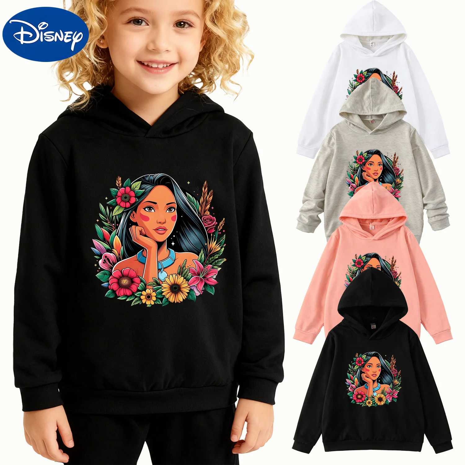 Детская толстовка с рисунком Disney Pocahontas в цветочной оправе, черный повседневный пуловер
Детская толстовка с рисунком Disney Pocahontas в цветочной оправе, черный повседневный пуловер