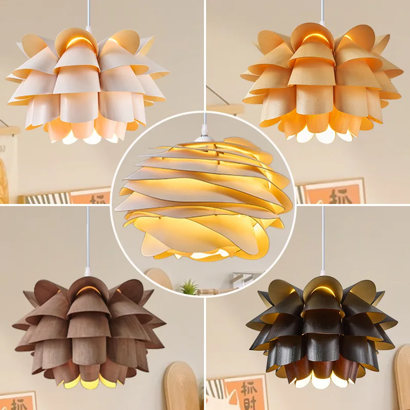 Wooden flower pendant lamp Wabi Sabi style Japanese retro restaurant bedroom bedside lamp homestay commercial rose pinecone lamp
Wooden flower pendant lamp Wabi Sabi style Japanese retro restaurant bedroom bedside lamp homestay commercial rose pinecone lamp