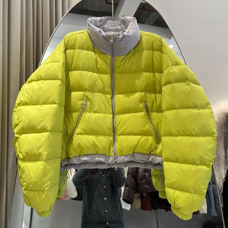 Double-Sided Wearable Du down Jaet Winter New Sle Korean Version Thiened ort Loose Fit Stand Collar for Women
Double-Sided Wearable Du down Jaet Winter New Sle Korean Version Thiened ort Loose Fit Stand Collar for Women