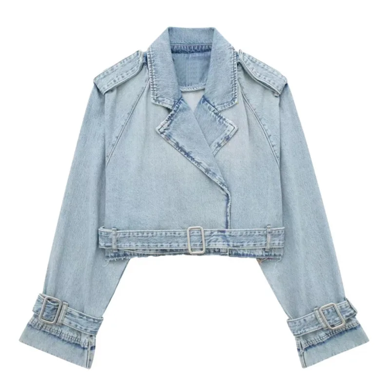 Chic Women Fashion Western Style Blue Denim Trench Coat Vintage Long Sleeve Belt Relaxed Lapel Collar Female Outerwear Tops New
Chic Women Fashion Western Style Blue Denim Trench Coat Vintage Long Sleeve Belt Relaxed Lapel Collar Female Outerwear Tops New