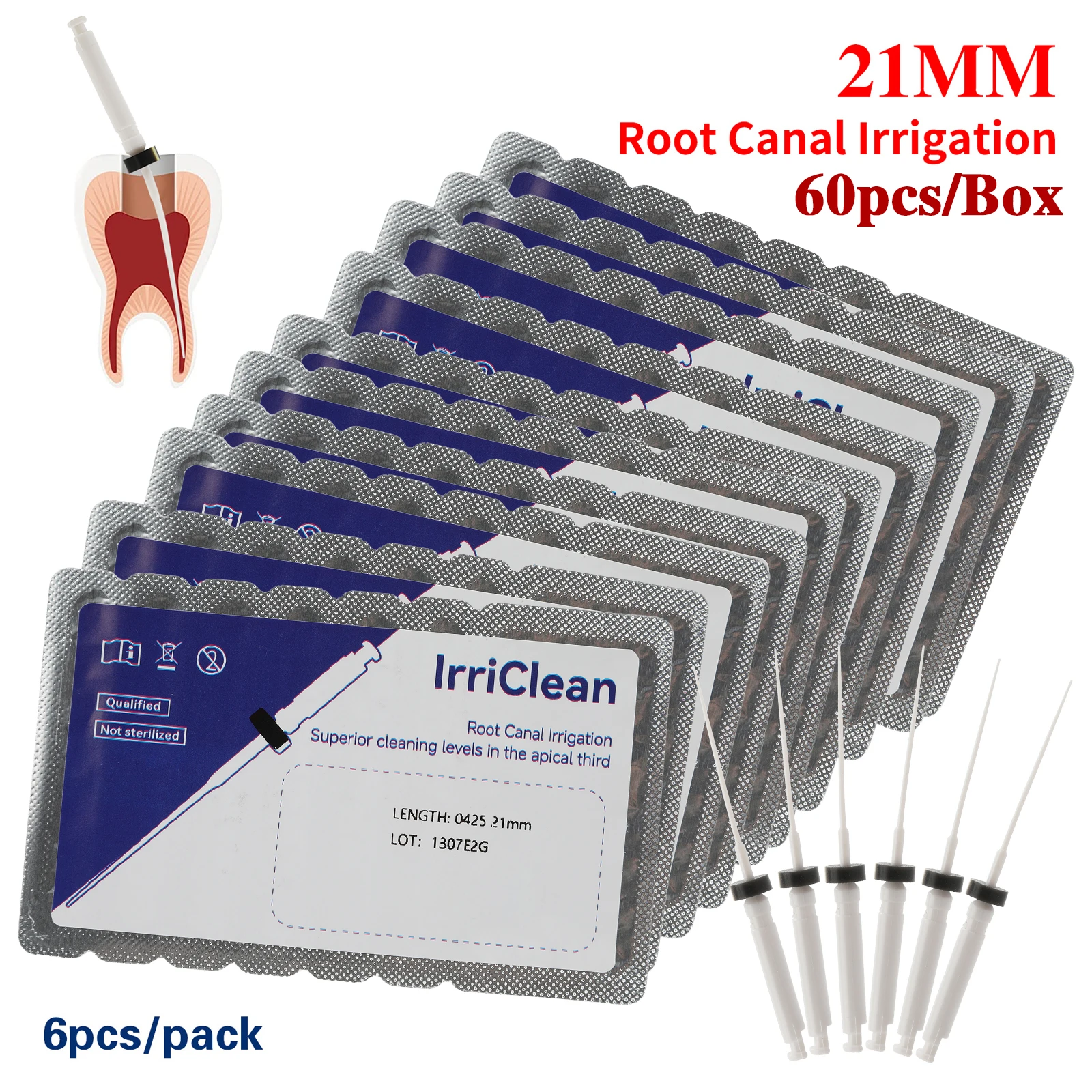 21/25mm Dental Disposable Endo Irrigation Tips Rotary Taper Endo Files Fit Contra Angle Root Canal Treatment 10 packs/box
21/25mm Dental Disposable Endo Irrigation Tips Rotary Taper Endo Files Fit Contra Angle Root Canal Treatment 10 packs/box