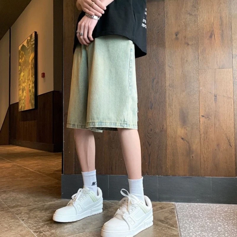 Men's Vintage Denim Shorts American Style Baggy Loose Fit Summer Thin 5 Inch Knee Length Streetwear Lightweight Breathable Pants
Men's Vintage Denim Shorts American Style Baggy Loose Fit Summer Thin 5 Inch Knee Length Streetwear Lightweight Breathable Pants