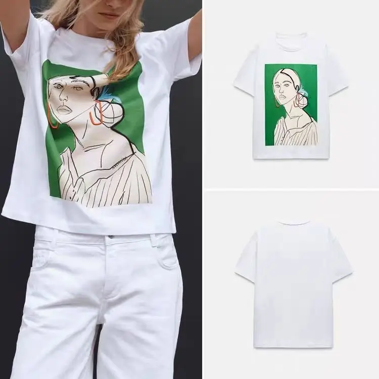 This Autumn's New Women's Wear Is A Versatile and Niche Front-facing Color-blocking Girl Print Short-sleeved T-shirt
This Autumn's New Women's Wear Is A Versatile and Niche Front-facing Color-blocking Girl Print Short-sleeved T-shirt