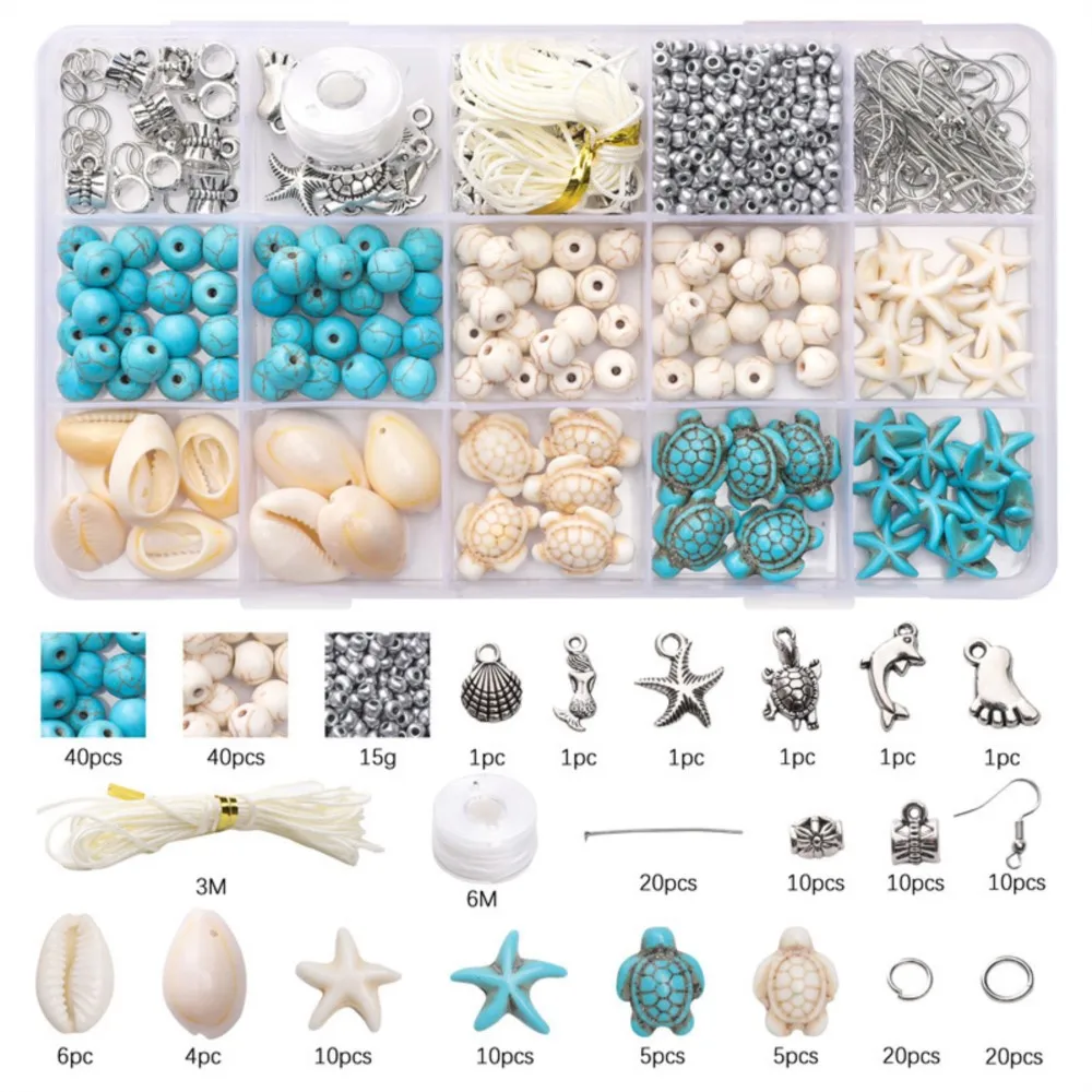 1Box Ocean Dreamy Style Sea Turtle Starfish Jewelry Beads For DIY Friendship Bracelet Necklace Handmade Making Crafts Accessory
1Box Ocean Dreamy Style Sea Turtle Starfish Jewelry Beads For DIY Friendship Bracelet Necklace Handmade Making Crafts Accessory
