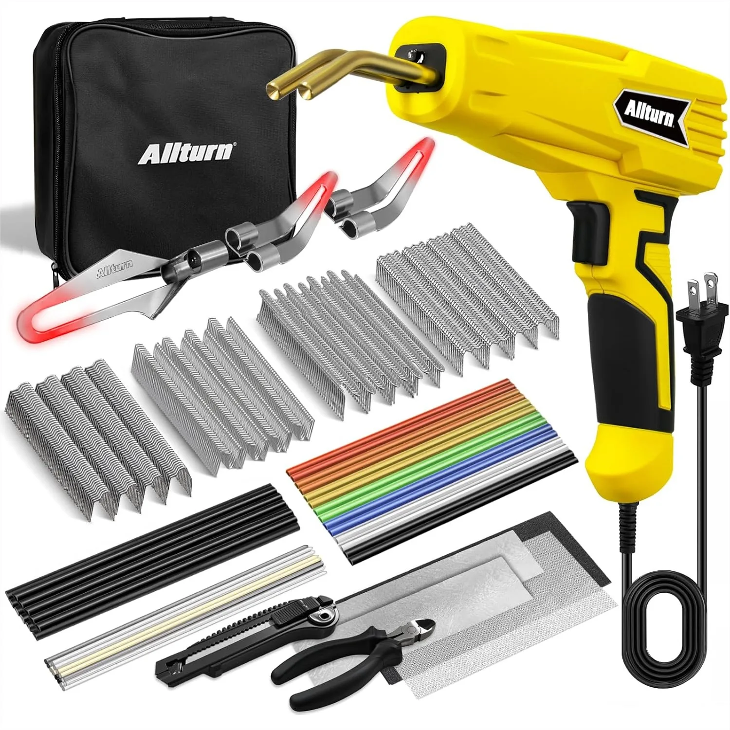 Plastic Welder Kit, 2 in 1 Hot Staples Welding Gun for Car Bumper Repair with 800 Staples and 38 Rods
Plastic Welder Kit, 2 in 1 Hot Staples Welding Gun for Car Bumper Repair with 800 Staples and 38 Rods