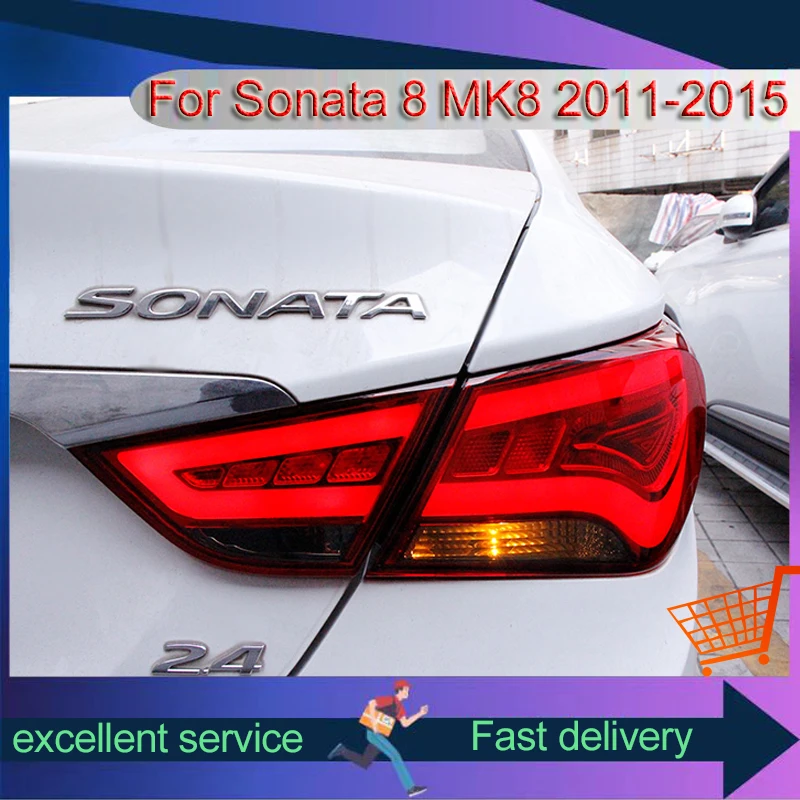 Automobile Taillights For Hyundai Sonata 8 MK8 2011-2015 Rear Lamp Assembly Modification Korean Version LED Driving Brake Lights
Automobile Taillights For Hyundai Sonata 8 MK8 2011-2015 Rear Lamp Assembly Modification Korean Version LED Driving Brake Lights